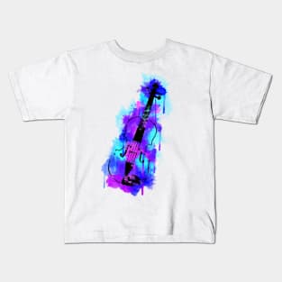 Watercolor Violin (Black Version) Kids T-Shirt